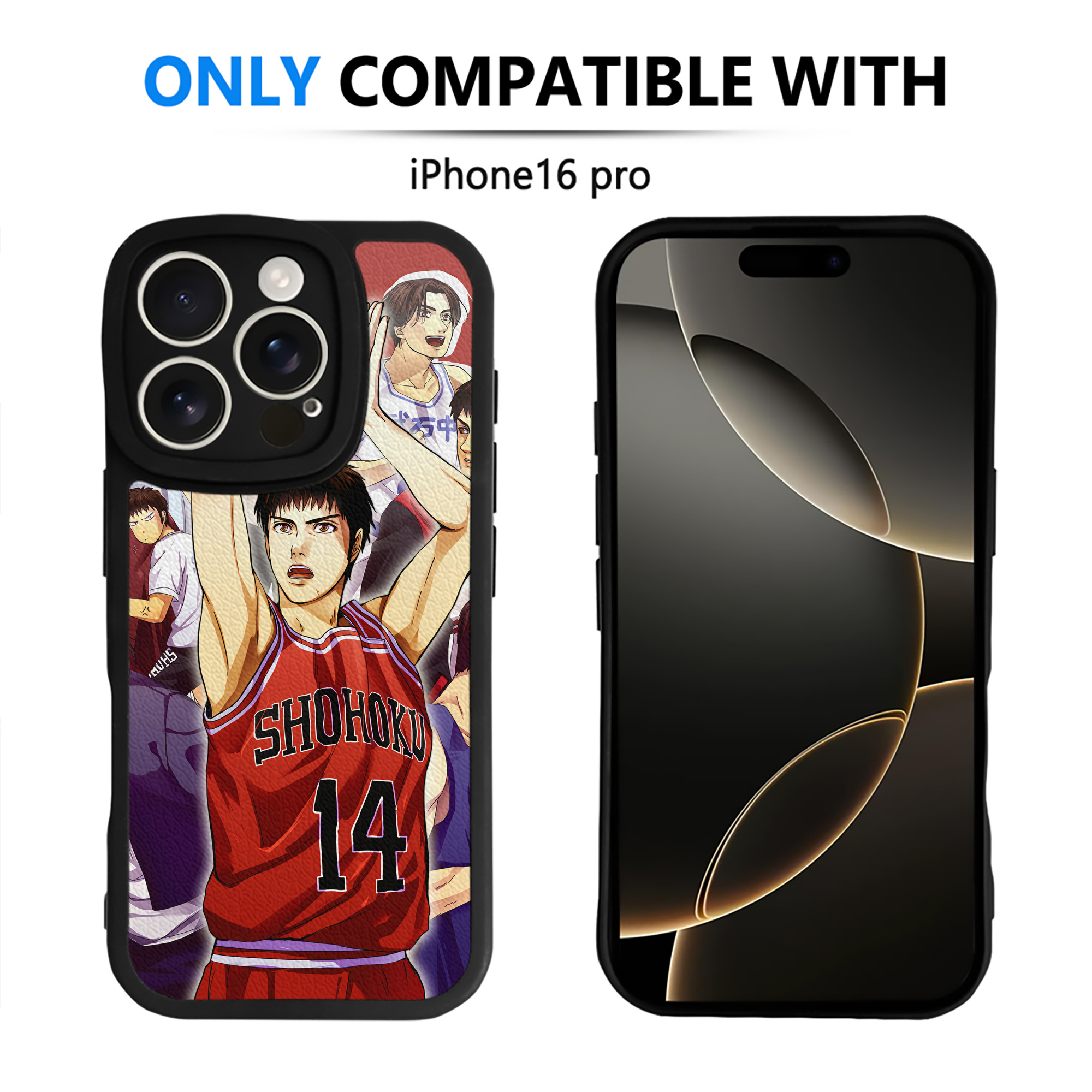 （画像用） SLAM DUNK／スラムダンク 【iPhone 16シリーズ対応】シリコンスマホケース（レザー調） 材質：シリコン